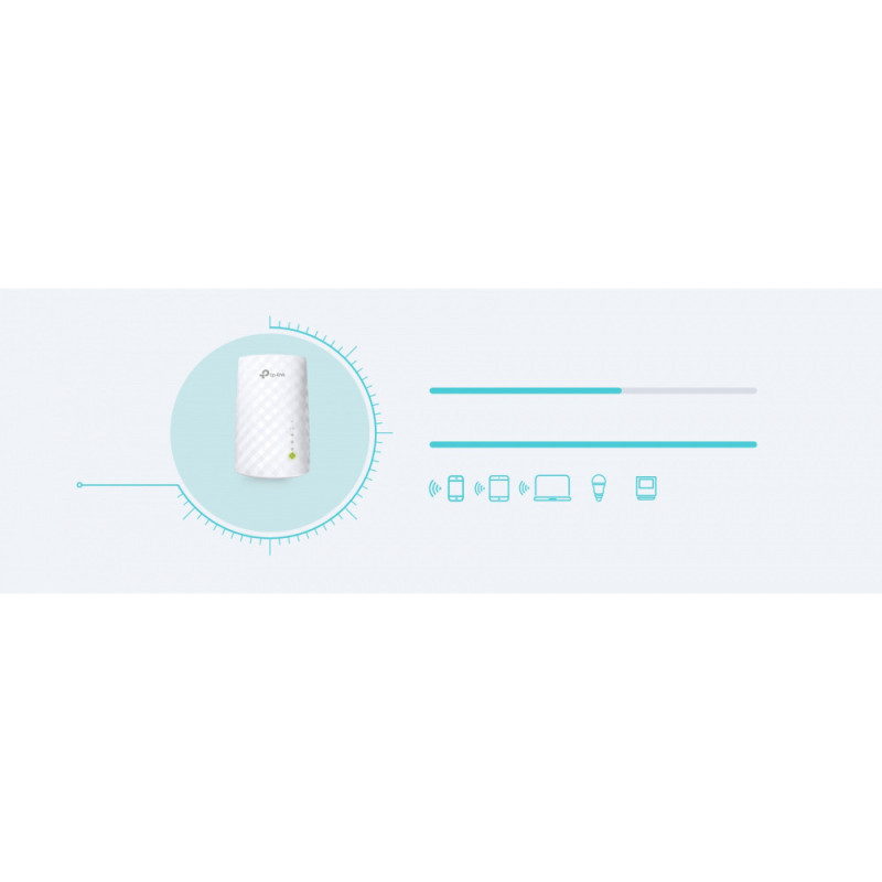 TP-Link Повторювач Wi-Fi сигналу RE220 AC750 1xFE LAN