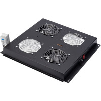 Digitus Блок вентиляторів 19" Roof, 2 fans, thermostat, RAL 9005 (DN-19FAN-2-B-N)