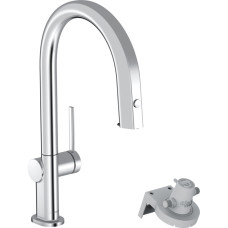 Hansgrohe Sink tap Hansgrohe Aqittura M91, spout lenght - 240mm, pull-out, 1-handle, FilterSystem 210, сhrome (76803000)