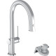 Hansgrohe Смеситель для кухни Hansgrohe Aqittura M91, дл.излива - 240мм, вытяжной, 1 рычаг, FilterSystem 210, хром (76803000)