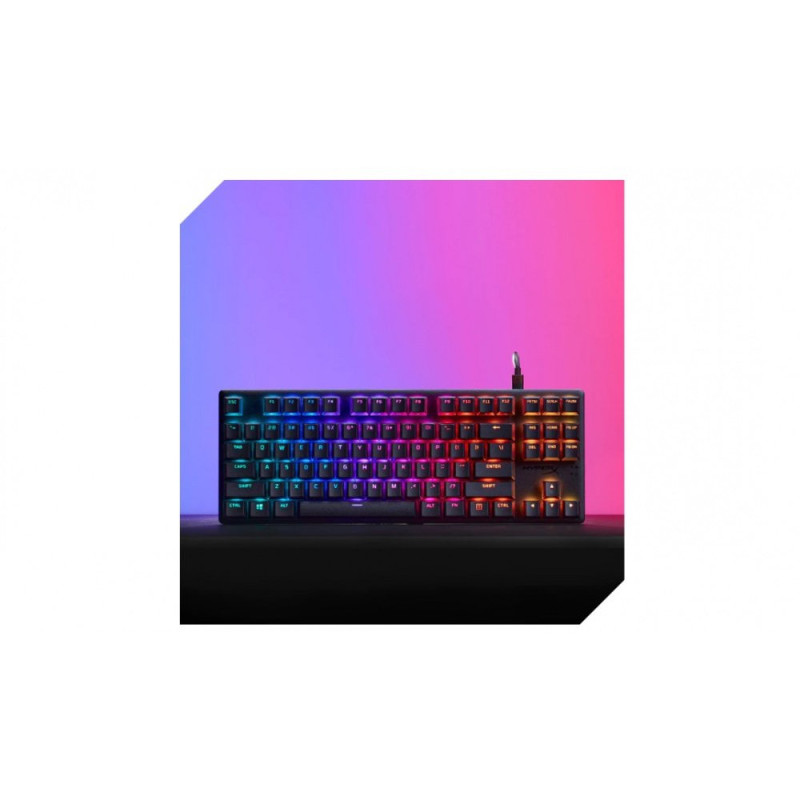 HyperX Кeyboard Alloy Origins Core PBT Red USB RGB ENG/RU Black (639N7AA)