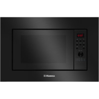 Hansa Microwave oven built-in, 20L, electrical control, 900W, grill, display, button opening, black (AMGB20E2GB)