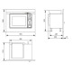 Hansa Microwave oven built-in, 20L, electrical control, 900W, grill, display, button opening, black (AMGB20E2GB)