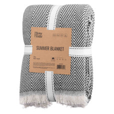 ARDESTO Summer blanket 210x230cm, 100% cotton, black (ART0922SL)