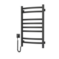 Navin electric towel warmer Avalon, 800x480x104mm, timer-regulator, steel, black moire, left connection (12-203153-4880)