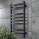 Navin electric towel warmer Avalon, 800x480x104mm, timer-regulator, steel, black moire, left connection (12-203153-4880)