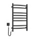 Navin electric towel warmer Avalon, 800x480x104mm, timer-regulator, steel, black moire, left connection (12-203153-4880)