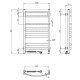 Navin electric towel warmer Avalon, 800x480x104mm, timer-regulator, steel, black moire, left connection (12-203153-4880)