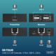 Digitus Подовжувач DIGITUS USB 2.0, для використання з кабелем Cat6, до 150 м, 4 х USB-A, чорний (DA-73120)