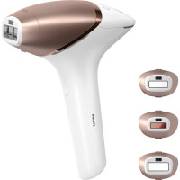 Philips Photoepilator Lumea IPL 9900 Series, rechargeable, quan. flash-450000, 450000, 2-4 см2, nozzles-3, case, white - gold (BRI973/00)