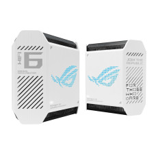 ASUS Router ROG Rapture GT6 2PK white X10000 3xGE LAN 1x2.5GE WAN 1xUSB 3.2 g1 WPA3 OFDMA MESH (90IG07F0-MU9A40)