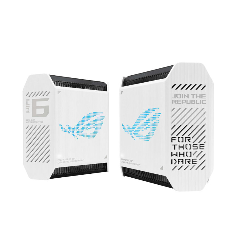 ASUS Router ROG Rapture GT6 2PK white X10000 3xGE LAN 1x2.5GE WAN 1xUSB 3.2 g1 WPA3 OFDMA MESH (90IG07F0-MU9A40)