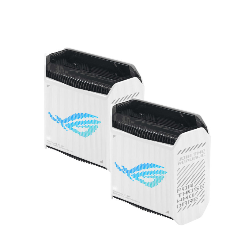 ASUS Router ROG Rapture GT6 2PK white X10000 3xGE LAN 1x2.5GE WAN 1xUSB 3.2 g1 WPA3 OFDMA MESH (90IG07F0-MU9A40)