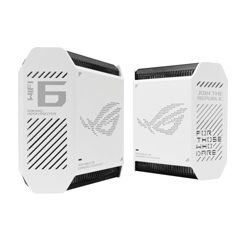 ASUS Router ROG Rapture GT6 2PK white X10000 3xGE LAN 1x2.5GE WAN 1xUSB 3.2 g1 WPA3 OFDMA MESH (90IG07F0-MU9A40)