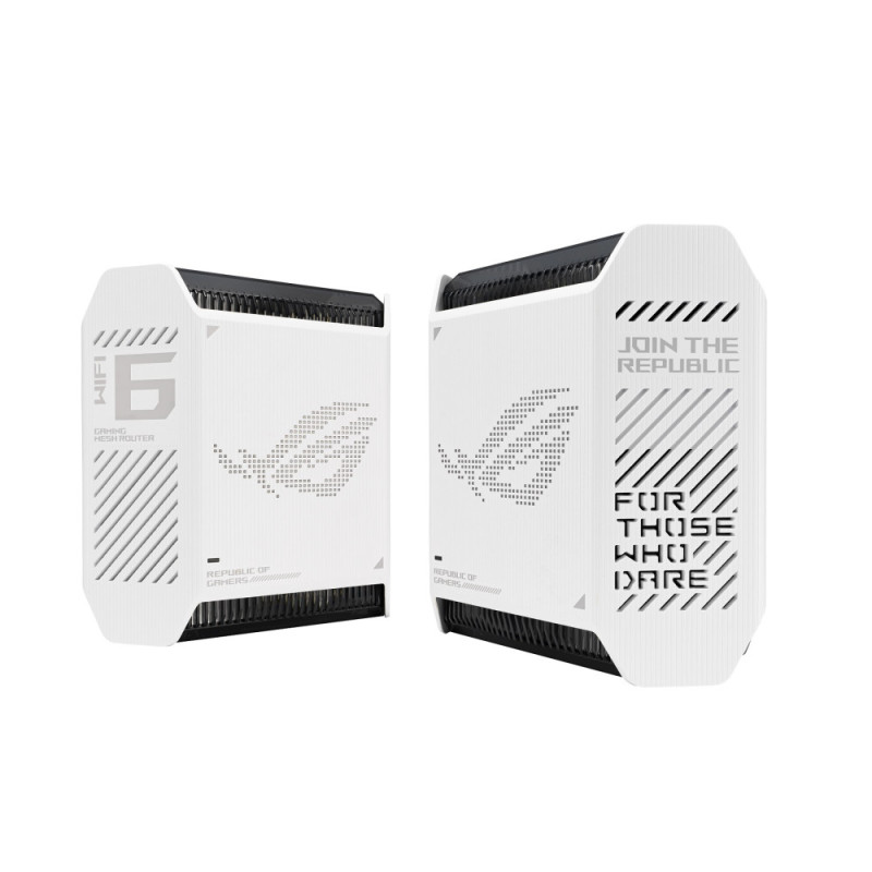 ASUS Router ROG Rapture GT6 2PK white X10000 3xGE LAN 1x2.5GE WAN 1xUSB 3.2 g1 WPA3 OFDMA MESH (90IG07F0-MU9A40)
