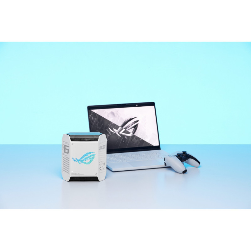 ASUS Router ROG Rapture GT6 2PK white X10000 3xGE LAN 1x2.5GE WAN 1xUSB 3.2 g1 WPA3 OFDMA MESH (90IG07F0-MU9A40)