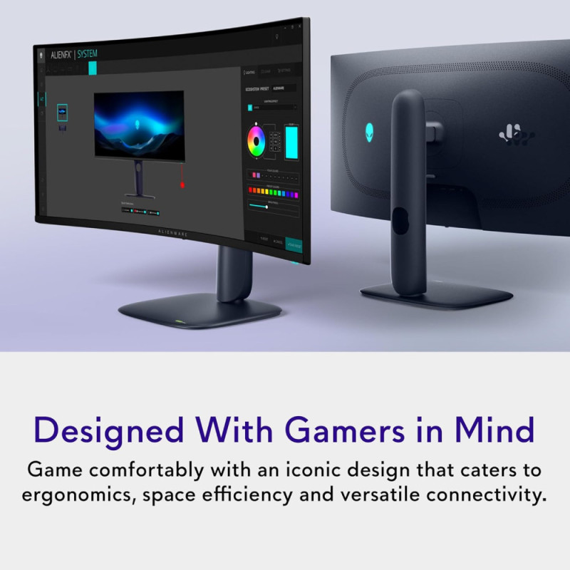 Dell Монітор 34" AW3425DW 2xHDMI, DP, USB, QD-OLED, 3440x1440, 21:9, 240Hz, 0.03ms, DCI-P3 99.3%, CURVED, G-SYNC, FreeSync, AdaptiveSync, HAS, HDR TrueBlack 400 (210-BRTW)