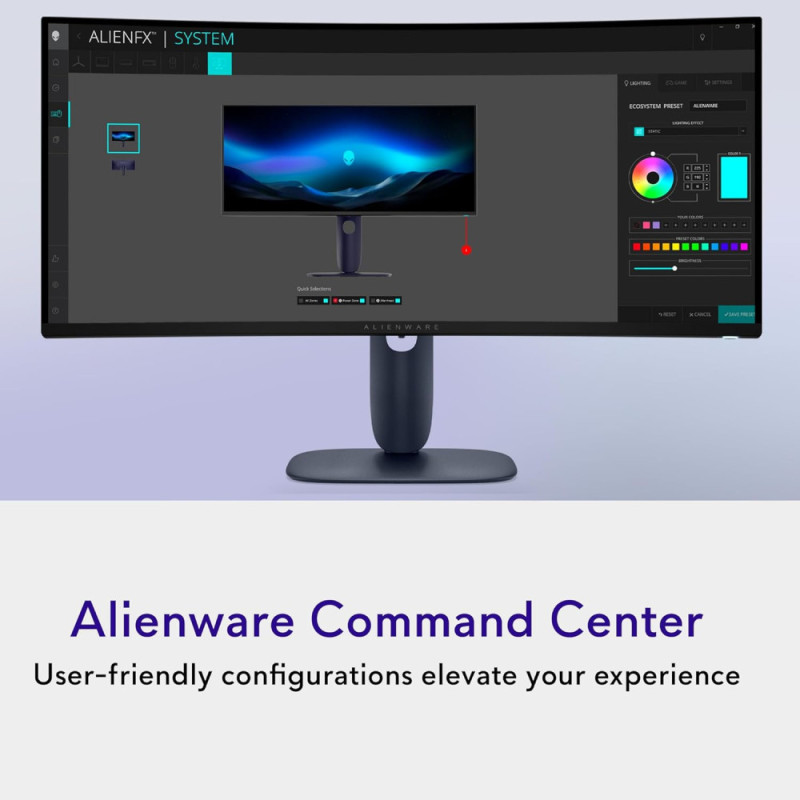 Dell Монітор 34" AW3425DW 2xHDMI, DP, USB, QD-OLED, 3440x1440, 21:9, 240Hz, 0.03ms, DCI-P3 99.3%, CURVED, G-SYNC, FreeSync, AdaptiveSync, HAS, HDR TrueBlack 400 (210-BRTW)