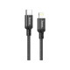 Дата кабель USB-C to Lightning 1.0m 3A 20W nylon X14 black HOCO (6931474752192)