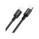 Дата кабель USB-C to Lightning 1.0m 3A 20W nylon X14 black HOCO (6931474752192)
