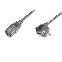 Digitus Кабель живлення DIGITUS Schuko 90/M - C13/F, 0.75м, чорний (AK-440109-008-S)
