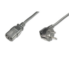 Digitus Кабель живлення DIGITUS Schuko 90/M - C13/F, 0.75м, чорний (AK-440109-008-S)