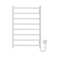 ARDESTO electric towel warmer Classik-TR K, 770x530x80mm, timer-regulator, steel, with hooks, matte white (3.15.050409.WM)