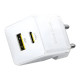 Зарядное устройство Baseus 1xUSB-C 20W + 1xUSB white + cable USB-C to USB-C 60W 1.0m (P10111608213-01)