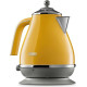 Delonghi Электрочайник DeLonghi Icona Capitals, 1.7л, нержавеющая сталь, желтый (KBOC2001Y)