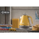 Delonghi Электрочайник DeLonghi Icona Capitals, 1.7л, нержавеющая сталь, желтый (KBOC2001Y)