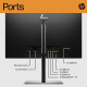 HP Монітор LCD 23.8" HP E24 G5 HDMI, DP, USB, IPS (6N6E9AA)
