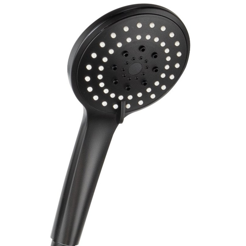 Deante Shower set Jasmin with bathtub thermostatic mixer, shower - 3 function, handle - on a slide bar, black (NAC_N4GT)