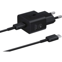 Samsung Зарядное устройство сетевое 25Вт USB-С, кабель USB-C > USB-C, 1м, черный (EP-T2510XBEGEU)