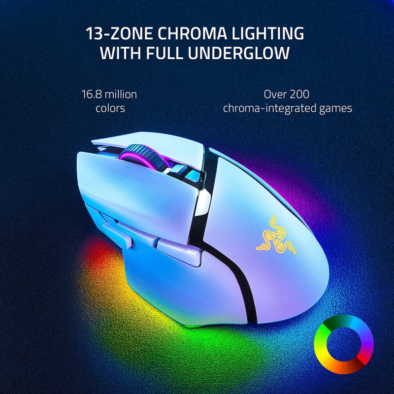 Razer Миша Basilisk V3 Pro WL White Edition (RZ01-04620200-R3G1)