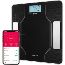 Sencor scales for floor Smart, 180kg, AAAx2, glass, black (SBS8002BK)