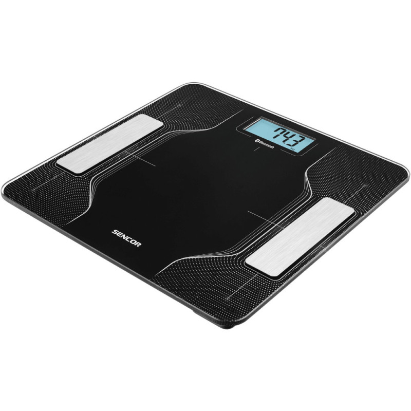 Sencor scales for floor Smart, 180kg, AAAx2, glass, black (SBS8002BK)