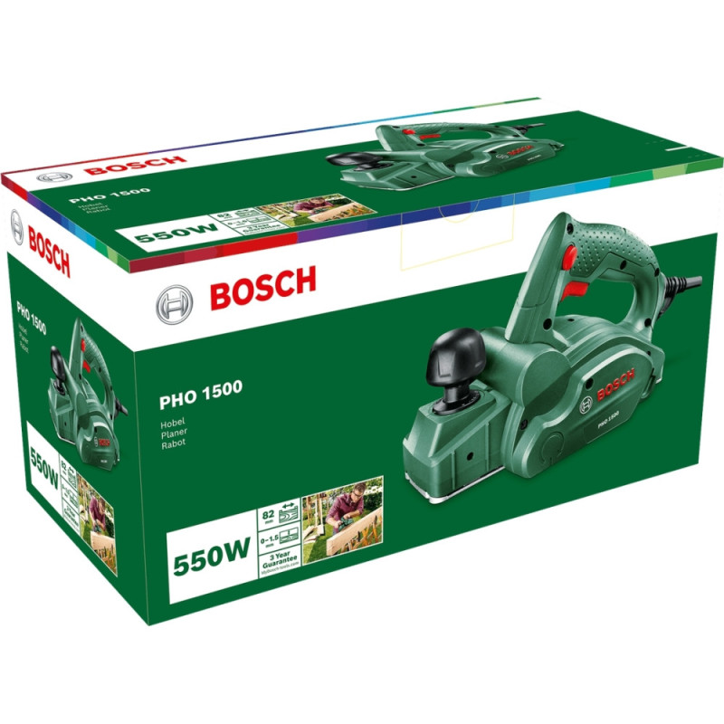 Bosch electric planer PHO 1500 280W 82mm planing up to 1.5mm 2.55kg (0.603.2A4.000)