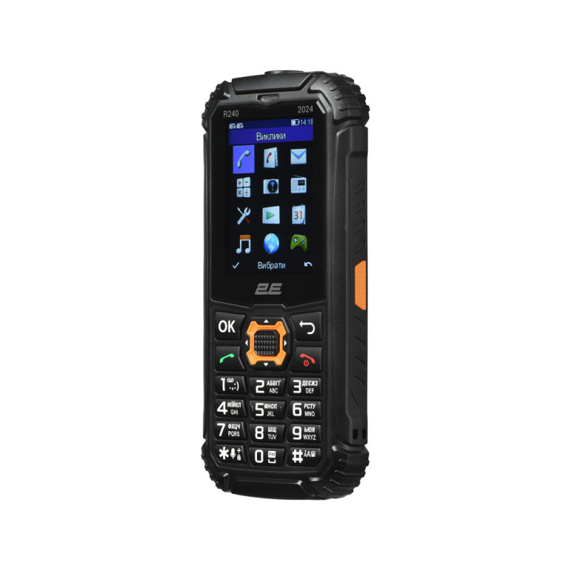 2E Мобільний телефон R240 2024 2.4" 2SIM, 1800мА•год, чорний (694743654103)