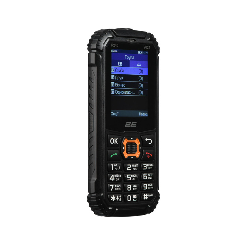 2E Мобільний телефон R240 2024 2.4" 2SIM, 1800мА•год, чорний (694743654103)