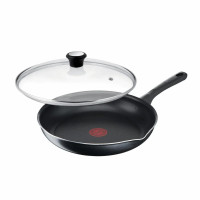Tefal Сковорода з кришкою Day by Day, 20см, з кришкою, алюміній, бакеліт, скло, чорний (B5580223_SET)