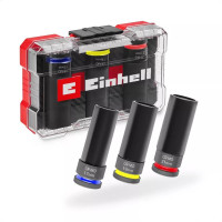 Einhell Set of 80mm 1/2  impact sockets, 3-piece, case, 0.78 kg (109263)