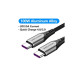 Дата кабель USB-C to USB-C 1.0m 5A aluminum gray Vention (TAEHF)