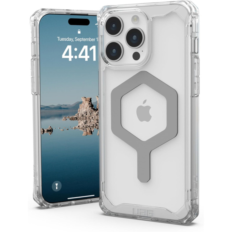 UAG Чехол для Apple iPhone 15 Pro Max Plyo Magsafe, Ice/Silver