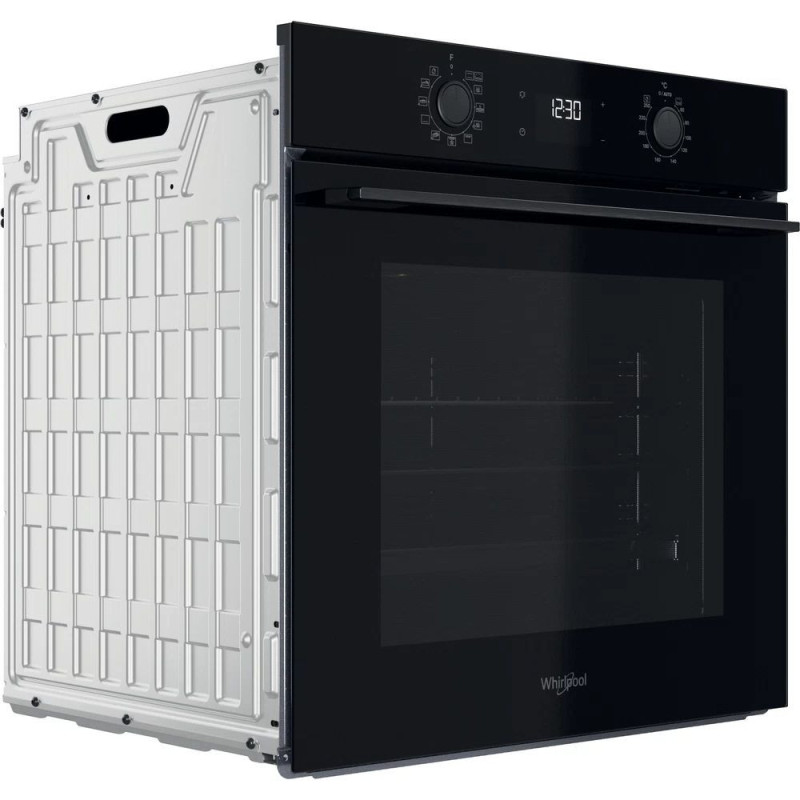 Whirlpool Духова шафа електрична, 71л, A+, дисплей, конвекція, телескопічні напрямні, чорний (OMK58HU1B)
