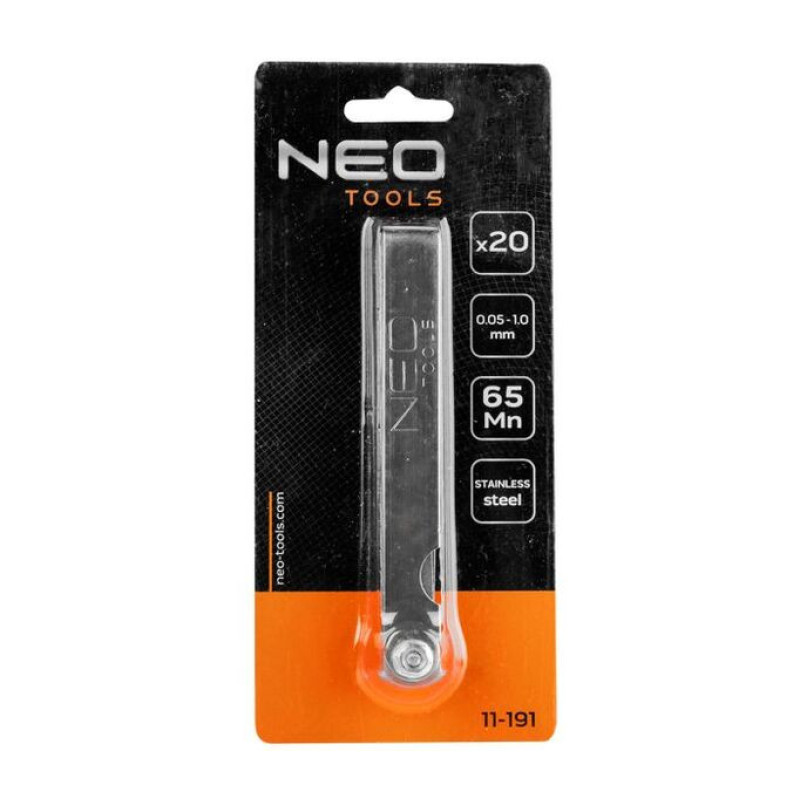 Neo Tools Measuring probes, set of 20 plates, 0.05-1.0mm (11-191)