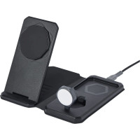 UAG Портативное беспроводное зарядное устройство 3в1 Travel Charger, Black/Grey (9B4412114030)