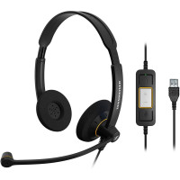 Sennheiser stereo On-Ear IMPACT SC 60 USB ML Headset, USB, unidirectional, Microsoft Teams certified, 2.1m, Black (1000551)