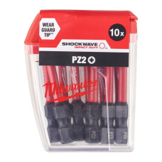 Milwaukee Shockwave Bits, Set of 10, PZ2x50mm (4932430866)