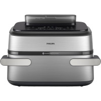 Philips Philips multi-oven Ovi Dual SteamFry 2750W, bowl-3+6L, touch control, 8 auto. programs, plastic/metal, grey (NA565/02)