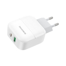 Зарядное устройство BOROFONE BA46A USB-C PD + USB QC3.0 18W white (6931474727343)